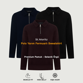 St. Moritz Sweatshirt: Kışlık Erkek Giyimde Sofistike Bir Dokunuş - SIMPLEQLOTH