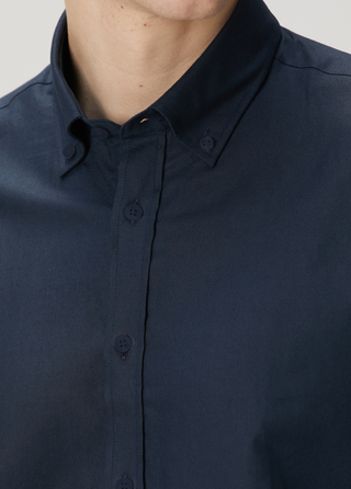 Qsimple Muscle Fit Oxford Koyu Lacivert Erkek Gömlek My Store