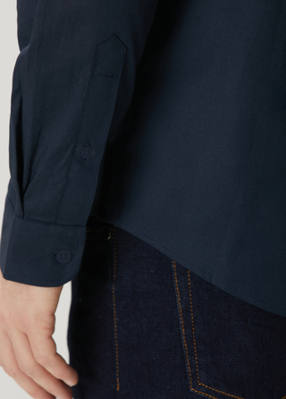 Qsimple Muscle Fit Oxford Koyu Lacivert Erkek Gömlek My Store