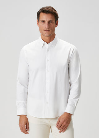 The Strategist | Travel B-Stretch Muscle Fit Gömlek-Beyaz SIMPLEQLOTH