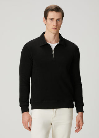 St. Moritz | Polo Yarım Fermuarlı Sweatshirt – Siyah My Store