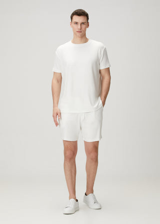 Qsimple Towelling Luxe Modal Beyaz Shorts SIMPLEQLOTH