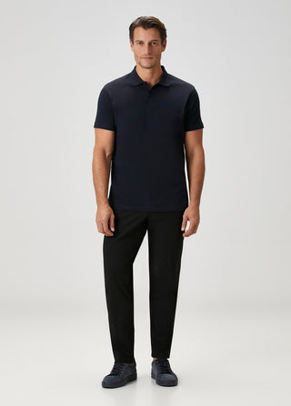 Heritage I Koyu Lacivert Premium Pamuk Pike Polo - Gizli Patlı & Formunu Koruyan Qsimple Muscle Fit (Kopya) My Store