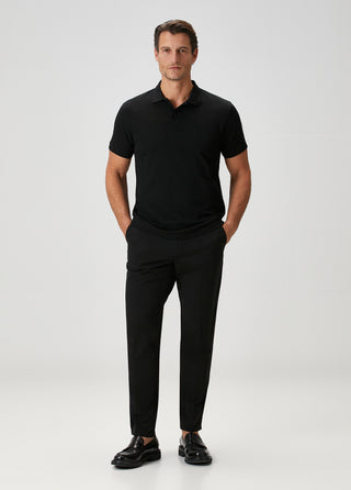 Heritage I Siyah Premium Pamuk Pike Polo - Gizli Patlı & Formunu Koruyan Qsimple Muscle Fit My Store