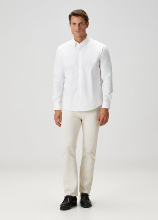 The Strategist | Travel B-Stretch Muscle Fit Gömlek-Beyaz SIMPLEQLOTH