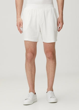Qsimple Towelling Luxe Modal Beyaz Shorts SIMPLEQLOTH
