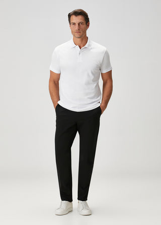 Heritage I Beyaz Premium Pamuk Pike Polo - Gizli Patlı & Formunu Koruyan Qsimple Muscle Fit My Store