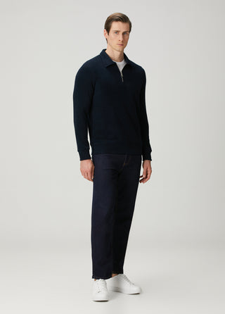 St. Moritz | Polo Yarım Fermuarlı Sweatshirt – Koyu Lacivert My Store