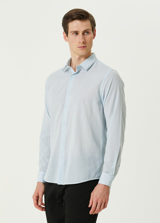 QSIMPLE Erkek Mykonos Blue Gömlek My Store