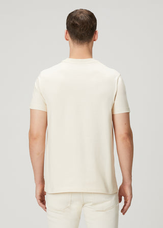 Paris | Lüks Merserize Pamuk Tişört Qsimple Muscle Up Fit-Bej SIMPLEQLOTH