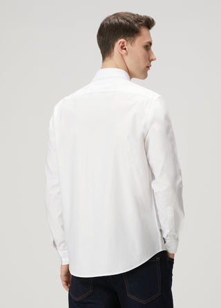Qsimple Muscle Fit Oxford Beyaz Erkek Gömlek My Store