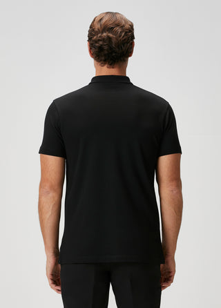 Heritage I Siyah Premium Pamuk Pike Polo - Gizli Patlı & Formunu Koruyan Qsimple Muscle Fit My Store