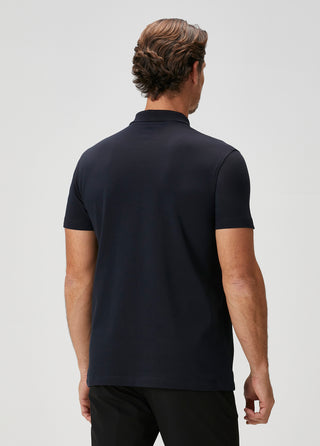 Heritage I Koyu Lacivert Premium Pamuk Pike Polo - Gizli Patlı & Formunu Koruyan Qsimple Muscle Fit (Kopya) My Store