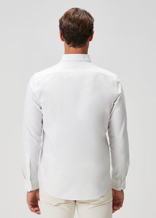 The Investor | Qsimple Muscle Fit Oxford Gömlek-Grey Stripe SIMPLEQLOTH