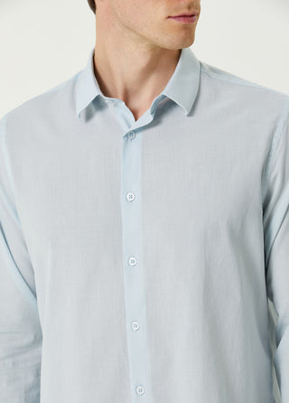 QSIMPLE Erkek Mykonos Blue Gömlek My Store