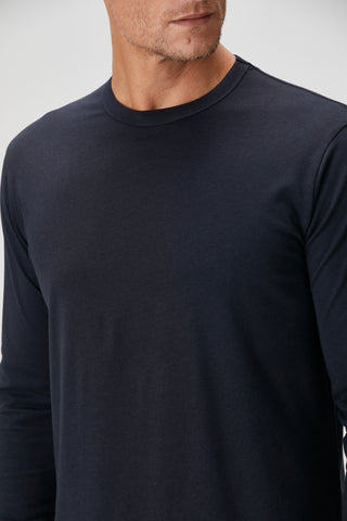 Siena | Uzun Kollu – Qsimple Muscle Fit Bisiklet Yaka Tişört - Koyu Lacivert My Store