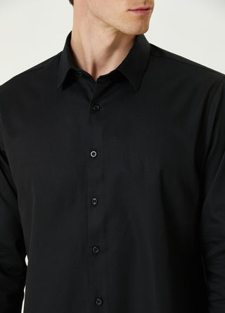 QSIMPLE Erkek Siyah Gömlek My Store