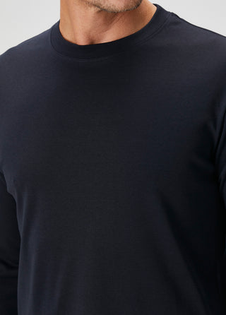 Oslo | Uzun Kollu Tişört – Premium Interlok Qsimple Muscle Up Fit - Koyu Lacivert SIMPLEQLOTH