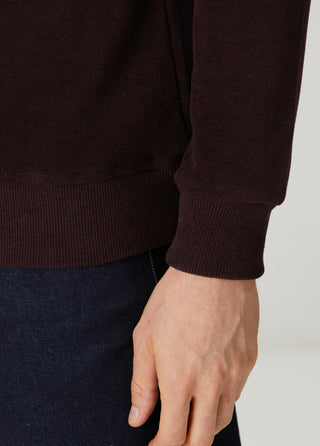St. Moritz | Yarım Fermuarlı Polo Sweatshirt – Bordo-Lacivert Melanj My Store