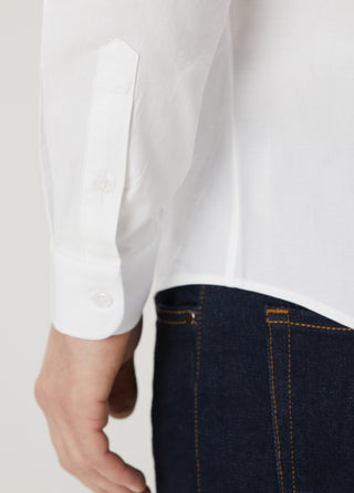 Qsimple Muscle Fit Oxford Beyaz Erkek Gömlek My Store