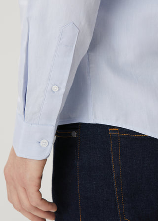 Qsimple Muscle Fit Oxford Mavi Erkek Gömlek My Store