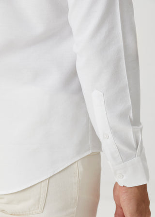 The Investor | Qsimple Muscle Fit Oxford Gömlek-Beyaz SIMPLEQLOTH