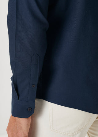 The Investor | Qsimple Muscle Fit Oxford Gömlek-Koyu Lacivert SIMPLEQLOTH