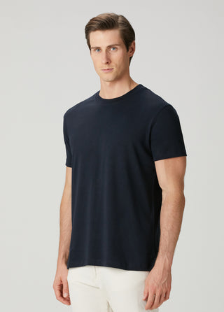 Copenhagen | Premium Interlok Qsimple MuscleFit Tişört  – Koyu Lacivert SIMPLEQLOTH