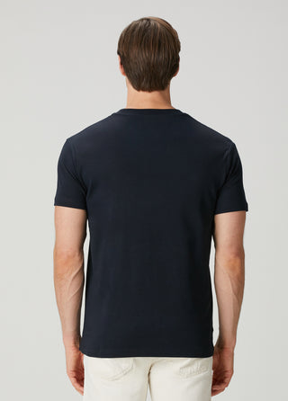Copenhagen | Premium Interlok Qsimple MuscleFit Tişört  – Koyu Lacivert SIMPLEQLOTH