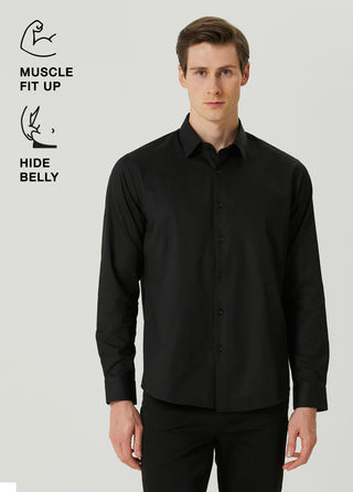 göbek gizleyen gabardin erkek gömlek