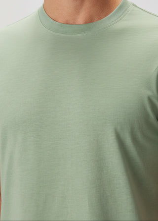 Cappadocia | Brushed Rayon Fluid - Qsimple Muscle Fit Hide Belly Tshirt - Valley Sage SIMPLEQLOTH