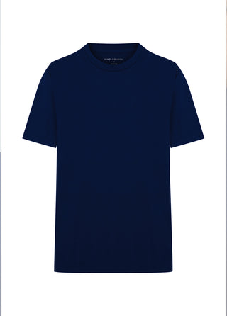 Cappadocia | Brushed Rayon Fluid - Ribana Yaka - Qsimple Muscle Fit Hide Belly Tshirt - Dark Navy SIMPLEQLOTH