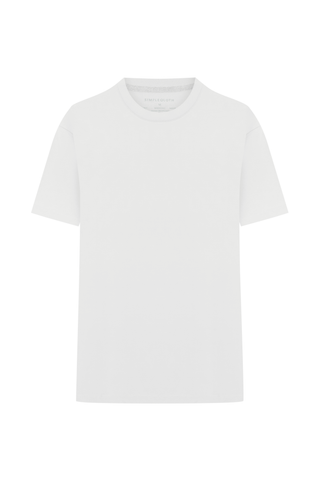 Cappadocia | Brushed Rayon Fluid - Qsimple Muscle Fit Hide Belly Tshirt - Off-White SIMPLEQLOTH