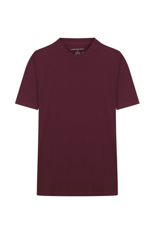Cappadocia | Brushed Rayon Fluid - Qsimple Muscle Fit Hide Belly Tshirt - Lav SIMPLEQLOTH