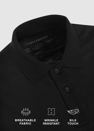 Milano | Polo Uzun Kollu – Qsimple Muscle Up Fit T-shirt - Siyah My Store