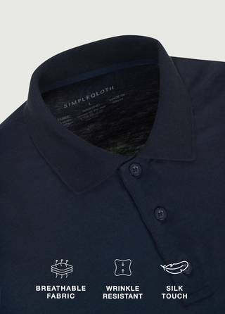 Milano | Polo Uzun Kollu – Qsimple Muscle Up Fit T-shirt - Koyu Lacivert My Store