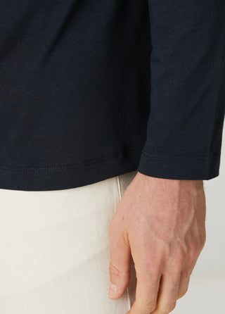 Milano | Polo Uzun Kollu – Qsimple Muscle Up Fit T-shirt - Koyu Lacivert My Store