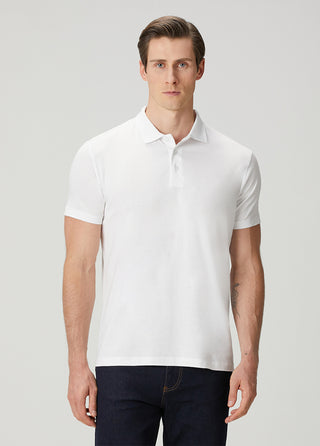 Monaco | Polo Kısa Kollu – Qsimple Muscle Fit Polo Tişört - Beyaz My Store