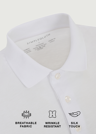 Monaco | Polo Kısa Kollu – Qsimple Muscle Fit Polo Tişört - Beyaz My Store