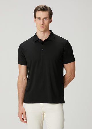 Monaco | Polo Kısa Kollu – Qsimple Muscle Up Fit T-shirt - Siyah My Store