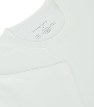 OSAKA | Rayon Luxe Touch - Kırışmaz - Qsimple Muscle Up Fit Hide Belly Tshirt - Off-White SIMPLEQLOTH
