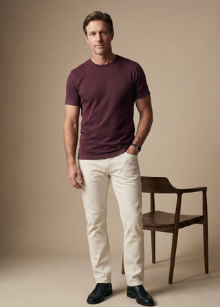 OSAKA 2.0 | Lyocell Edition - Kırışmaz - Qsimple Muscle Up Hide Belly Fit Tshirt - Deep Lava SIMPLEQLOTH