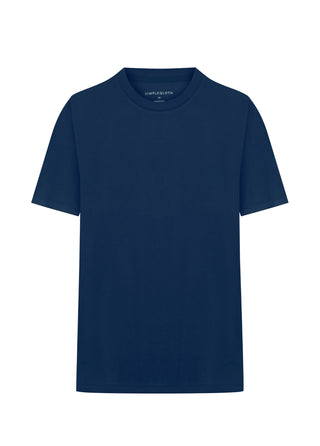 OSAKA 2.0 | Lyocell Edition - Kırışmaz - Qsimple Muscle Up Hide Belly Fit Tshirt - Midnight Ink SIMPLEQLOTH