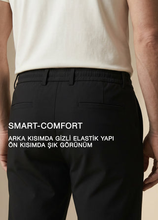 PERGAMON | 4 Yöne Esneyen Nefes Alabilen 7/24 Teknik Jogger Pantolon - Siyah SIMPLEQLOTH
