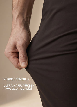 PERGAMON | Kırışmaz 4 Yöne Esneyen Nefes Alabilen 7/24 Teknik Jogger Pantolon - Acı Kahve SIMPLEQLOTH