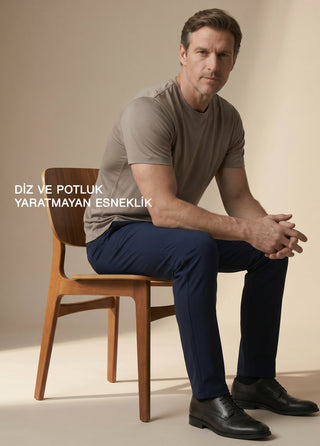 PERGAMON | 4 Yöne Esneyen Nefes Alabilen 7/24 Teknik Jogger Pantolon - Koyu Lacivert SIMPLEQLOTH