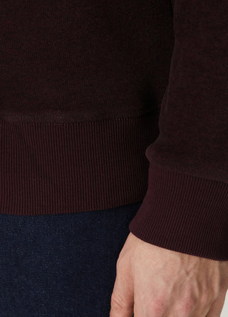 Stockholm | Bisiklet Yaka Sweatshirt-Bordo-Lacivert Melanj