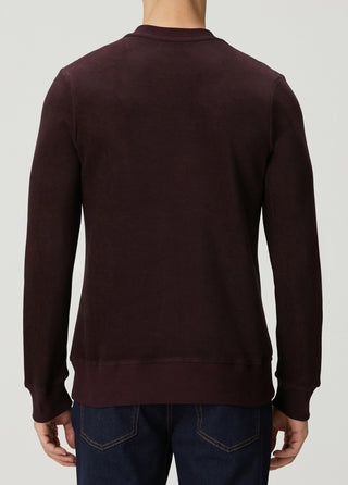 Stockholm | Bisiklet Yaka Sweatshirt-Bordo-Lacivert Melanj