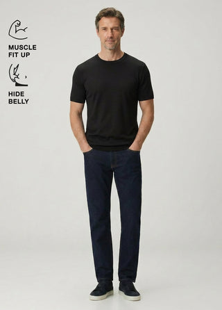 Tokyo | Rayon Silky Knit - Qsimple Muscle Fit Hide Belly Tshirt - Black My Store